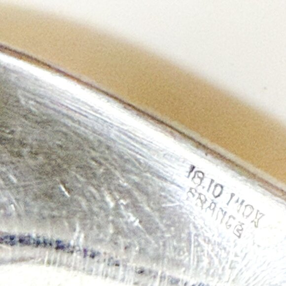 Inox France Mother Of Pearl Stainless Steel Salad Serving Spoons - Picture 4 of 5